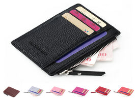 Foto van Tassen 1pc black unisex wallet business card holder pu leather coin pocket bus organizer purse bag m