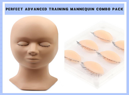 Foto van Schoonheid gezondheid veyelash replacement eyelids silicone training mannequin head makeup practice 