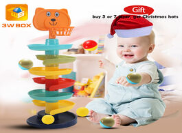 Foto van Speelgoed 3wbox spin track rolling ball pile tower baby toys rattles interactive touch christmas edu