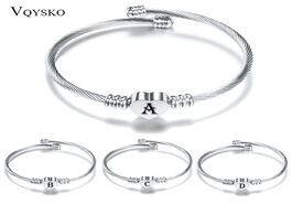 Foto van Sieraden initial alphabet heart bracelets for woman customized stainless steel a z 26 letter cuff je