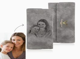 Foto van Tassen custom picture engraving wallet women s photos engraved trifold photo long section hand custo