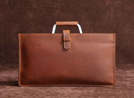 Foto van Tassen men s handle handbag genuine leather briefcase for business male ipad laptop bag messenger ba