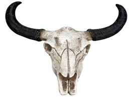 Foto van Huis inrichting resin longhorn cow skull head wall hanging decor 3d animal wildlife sculpture figuri