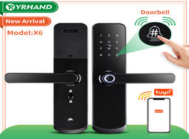 Foto van Beveiliging en bescherming new x6 waterproof tuya smartlife security fingerprint wifi smart door loc