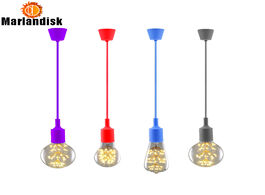 Foto van Lampen verlichting e27 silica gel pendant light with 2 0.75mm eletrical wire green yellow red lamp f