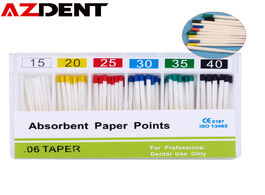 Foto van Schoonheid gezondheid 200 pcs box absorbent paper points for dental use 100 pure cotton fiber root e