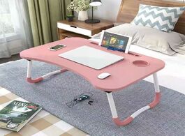 Foto van Meubels for russian folding laptop stand holder study table desk wooden foldable computer bed sofa t