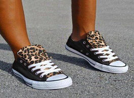 Foto van Schoenen 2020 spring autumn new women leopard shoes sneakers ladies lace up casual breathable canvas