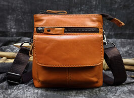 Foto van Tassen luufan waist packs genuine leather vintage for men cowhide belt cross pack fanny bags casual 