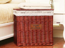 Foto van Huis inrichting dirty hamper rattan fabric clothes storage basket laundry with cover extra large
