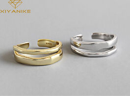 Foto van Sieraden xiyanike 925 sterling silver trendy elegant twist two circle rings for women couple simple 