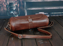Foto van Tassen quality leather male casual design shoulder messenger bag cowhide fashion frosted cross body 