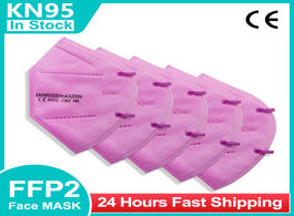 Foto van Beveiliging en bescherming 10 pcs ffp2 pink mask kn95 mascarillassafety dust respirator face mouth p