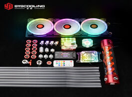 Foto van Computer syscooling pc water cooling kit for amd cpu petg tube liquid system rgb support