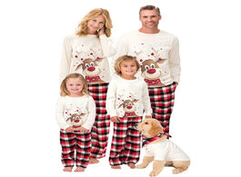 Foto van Baby peuter benodigdheden christmas 2pcs pajamas set casual long sleeve elk print tops loose plaid t