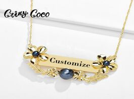 Foto van Sieraden cring coco custom frangipani necklace personalized name necklaces jewelry hawaiian nameplat