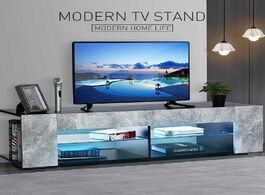 Foto van Meubels 57 inch luxury high capacity tv cabinet modern led stand living room furniture gloss unit co