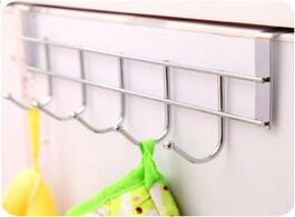 Foto van Huis inrichting silver five row stainless steel hook door back traceless clothes hanger hooks kitche