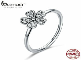 Foto van Sieraden bamoer two colors fashion elegant original 925 sterling silver dazzling daisy flower ring c