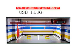 Foto van Speelgoed 1:18 model car garage scene underground parking lot double space display box dust cover ch