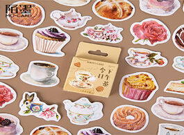 Foto van Kantoor school benodigdheden 46pcs pack cake dessert drink style stickers for label diary stationery
