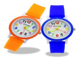 Foto van Horloge 8 color digital electronic watch kids learning time props clock baby bracelet boys girls gif