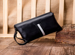 Foto van Tassen purses and handbags designer for men pu leather high quality striped large capacity mobile ph