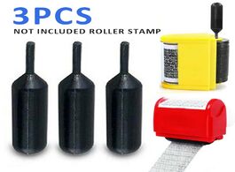 Foto van Huis inrichting 3pcs set refill ink black for identity guard theft protection roller stamp paint by 