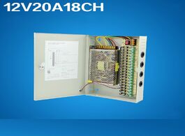 Foto van Beveiliging en bescherming 12v 20a 18 channel security power box monitoring centralized cctv supply 