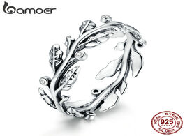 Foto van Sieraden bamoer s925 sterling silver classical branches cz finger rings for women engagement wedding