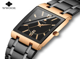 Foto van Horloge wwoor rose gold watch women square quartz waterproof ladies watches top brand luxury elegant