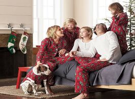 Foto van Baby peuter benodigdheden family christmas pajamas matching clothes cotton knitting winter soft momm