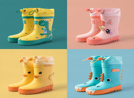 Foto van Baby peuter benodigdheden unicorn kids rain boots boy girl waterproof shoes new cartoon printed fash