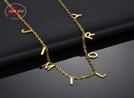 Foto van Sieraden goxijite trendy name letters chokers necklace for women stainless steel gold initial letter
