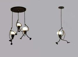 Foto van Lampen verlichting creative iron climber chandelier minimalist light stand indoor home bedroom livin