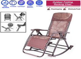 Foto van Meubels rocking chair lounge balcony leisure adult folding siestas bearing capacity up to 180kg