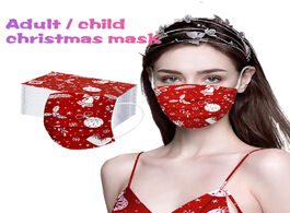 Foto van Schoonheid gezondheid 50pcs christmas disposable face mask 3 layer medical adult kids surgical non w