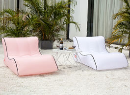Foto van Meubels portable inflatable sofa lounger air chair for backyard lakeside beach traveling camping pic