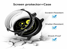 Foto van Horloge screen protector case for samsung galaxy watch active 2 44mm 40mm tpu all around cover bumpe