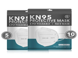 Foto van Beveiliging en bescherming 5 pcs 10 kn95 face mask strong protective mouth layers breathable filter 