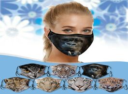Foto van Beveiliging en bescherming animal printed face mask reusable adult protective mouth cover washable b