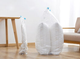 Foto van Huis inrichting clothes wardrobe compression storage bag foldable border sealed transparent pumping 