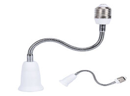 Foto van Lampen verlichting 30cm lamp extender flexible extension adapter e27 to light bulb holder