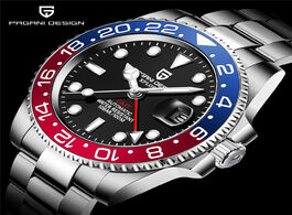 Foto van Horloge pagani design sapphire glass 40mm ceramic gmt mechanical watches 100m waterproof classic fas