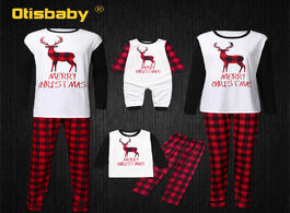 Foto van Baby peuter benodigdheden 2020 elk print plaid christmas pajamas family matching clothes look dad mo