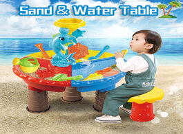 Foto van Speelgoed kids baby sand beach toys watertable set outdoor garden sandbox play table summer beachtoy