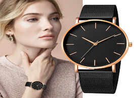 Foto van Horloge 2020 fashion reloj mujer simple quartz watch ladies stainless steel mesh casual metal strap 