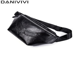 Foto van Tassen fashion men s waist bag black leather fanny pack casual crossbody chest bags for luxury desig