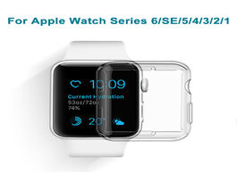 Foto van Horloge transparent case for apple watch series 6 se 38mm 44mm 360 full clear soft tpu screen protec
