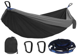 Foto van Meubels camping hammock double single lightweight with hanging ropes for backpacking hiking travel b